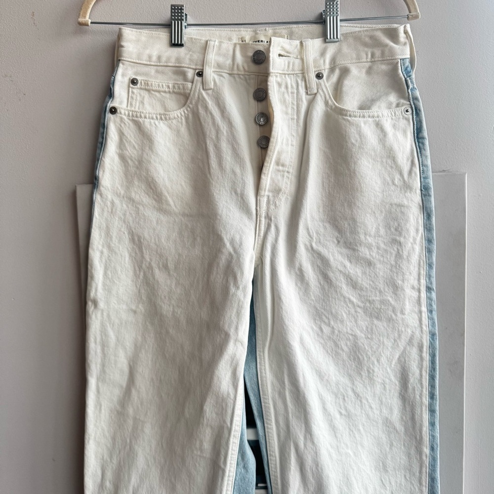 Everlane Two Tone Rigid Way-High Cotton Jeans - Picture 4 of 7